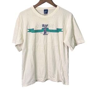 Nike Victory Graphic T Shirt Womens Cream Size M 1974 1987 Retro